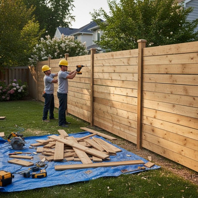 Redwood Fence Repair detail